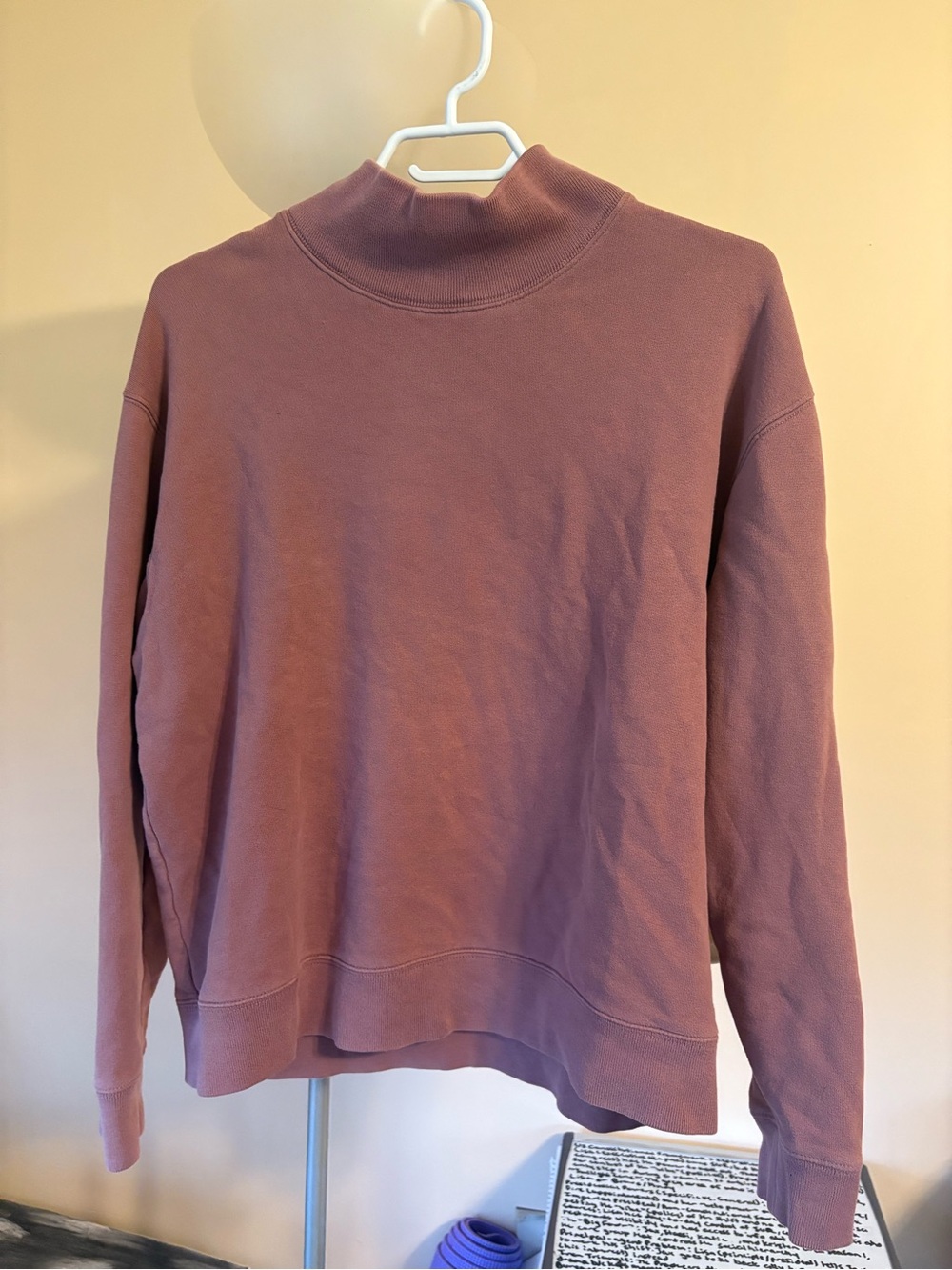 Abercrombie & Fitch Mauve Mock Neck Sweatshirt